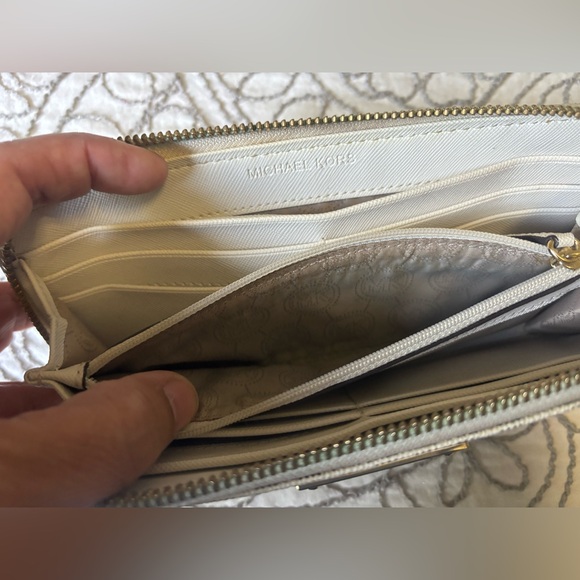 Michael Kors Beige and Gold Logo Wallet - Picture 6 of 6